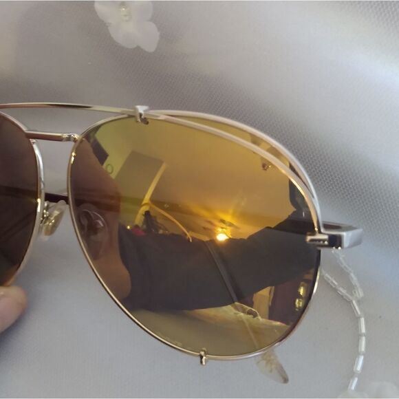 EUC KLOE KARDASHIAN DIFF Eyewear Reflective Lenses Rose Gold Hardware - Picture 7 of 12